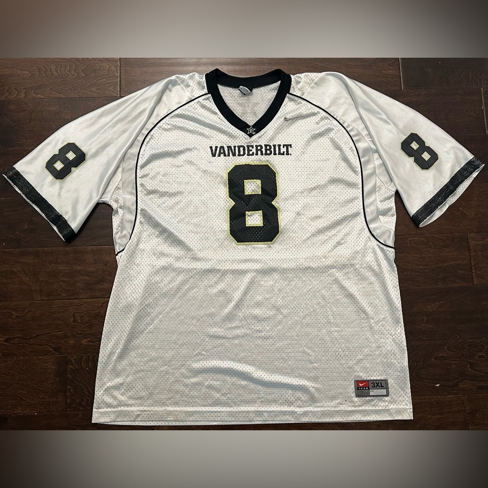 Vintage Men’s Nike Vanderbilt Commodores White/Black Football Jersey - Size 3XL